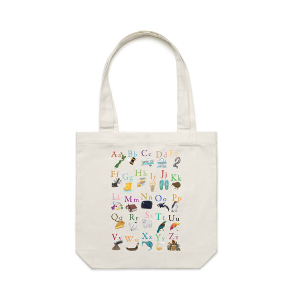 Kiwiana Alphabet Tote Bag 42cm x 42cm Thumbnail