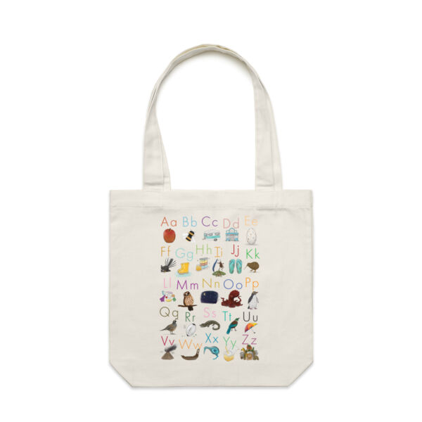 Kiwiana Alphabet (Phonetic) Tote Bag Thumbnail