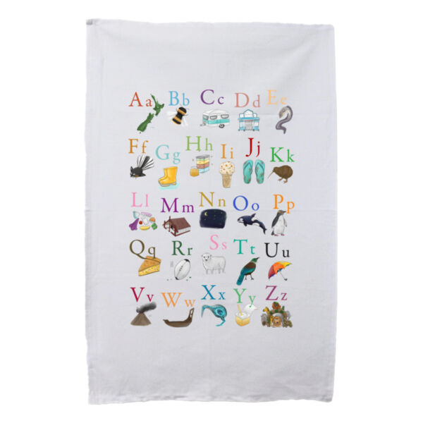Kiwiana Alphabet Tea Towel Thumbnail